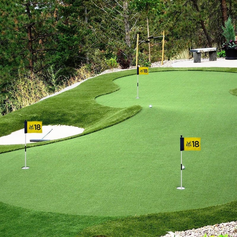 2BUT 2024 PGA Valhalla Golf Pin Flag Practic Putting Green Golf Flag For Backyard Garden Double-Sewn 600D Nylon Miniature Pin Flag Regulation Tube Flag(Yellow 8"x6") - Image 4